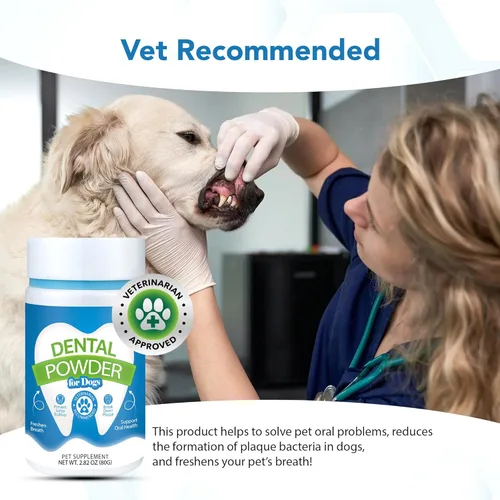 Miniatura 8 de Polvo Dental para Perros - Control de Placa y Eliminador de Sarro, Refrescante del Aliento con Probióticos, Vitaminas y Extractos Naturales - Polvo
