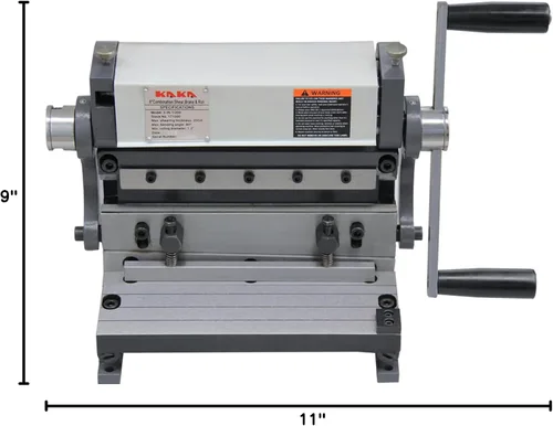 Miniatura 8 de KAKA INDUSTRIAL Freno de Metal, 8-pulgadas, máquina de corte de freno y rodillo de 3-en-1, corte de 20-calibres, 90° Máquina de rodillo deslizante