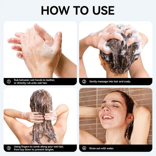 Miniatura 7 de Barra de champú para el cabello, limpieza profunda para la pérdida de cabello del cuero cabelludo, champú orgánico control de aceite, 0 aceite