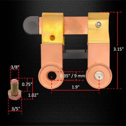 Miniatura 4 de Ampper Interruptor de desconexión de batería de poste lateral de 12 V 24 V, interruptor de batería de hoja de cuchillo, desconexión de corte