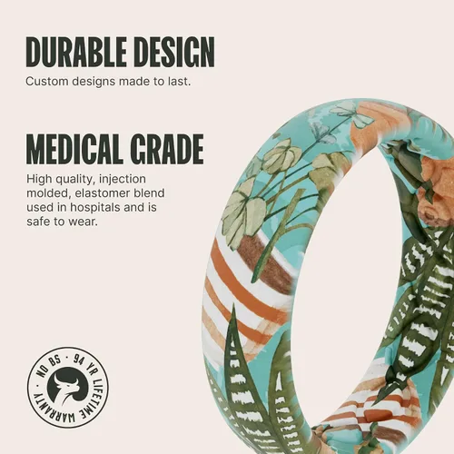 Miniatura 2 de Groove Life Aspire - Anillos de boda de siliconagoma, transpirables, con diseño único y de ajuste cómodo para mujer