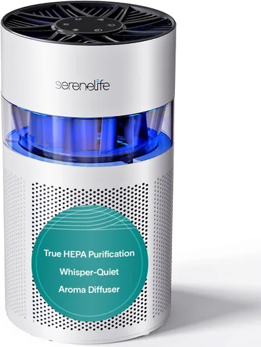 Miniatura 9 de SereneLife Purificador de aire HEPA para el hogar, WiFi inteligente y control de aplicaciones, purificador de aire ultra silencioso para dormitorios