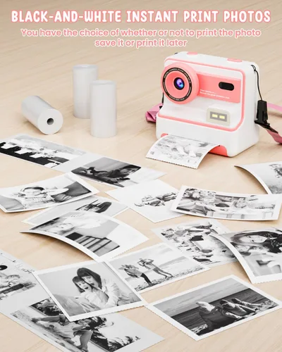 Miniatura 2 de Cámara de impresión instantánea para niñas y niños de 3 a 12 años, cámaras digitales 1080P para niños, regalos de cumpleaños de Navidad para niñas