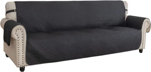 Miniatura 38 de XINEAGE Funda para Loveseat Reclinable Resistente al Agua, Fundas para Loveseat Reclinable de 2 Asientos con Bolsillos, Funda Protectora para Café