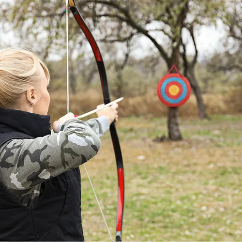 Miniatura 8 de VEVOR Straw Archery Targets, 20" Round Archery Target for Backyard, Traditional Solid Straw, Red