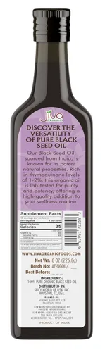 Miniatura 2 de Aceite orgánico de semillas negras de 8 onzas, prensado en frío, timoquinona probada en laboratorio 1.5-2%, sin refinar, certificado por USDA