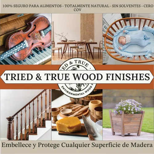Miniatura 8 de Tried & True Acabado Original para Madera, Pinta - Mezcla de Aceite de Linaza y Cera de Abeja, Ideal para Toda Carpintería, Durabilidad de Larga