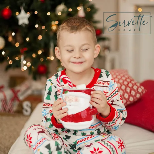 Miniatura 3 de Servette Home Tazas navideñas de invierno de 16 oz - Taza de Papá Noel de invierno