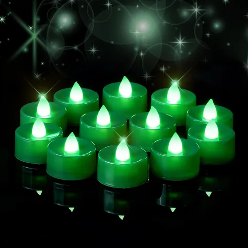 Miniatura 12 de Amagic - Paquete de 24 velas LED sin llama que funcionan con pilas, velas falsas de té, luces LED de té sin llama para Halloween, boda, votiva