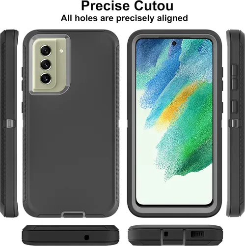 Miniatura 5 de Funda Samsung S21 FE 5G - Protección de cuerpo completo 3 en 1, película nano a prueba de explosiones [2 unidades], resistente a los golpes