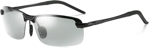 Gafas de sol polarizadas fotocrómicas para hombre Al-Mg marco de metal gafas de conducción deportivas protección UV400 gafas antirreflejos