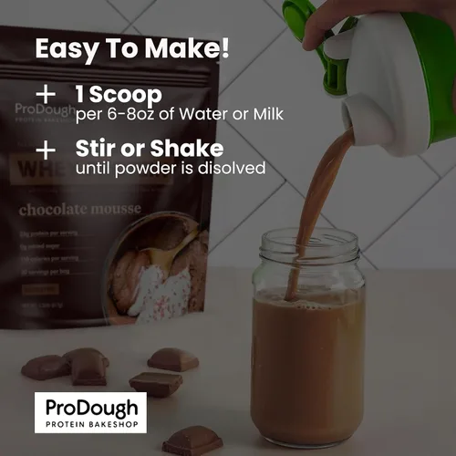 Miniatura 7 de ProDough Proteína en polvo de aislado de suero hidrolizado gourmet para mezcla de batidos - Mezcla de enzimas de fácil digestión, 25 g de proteína