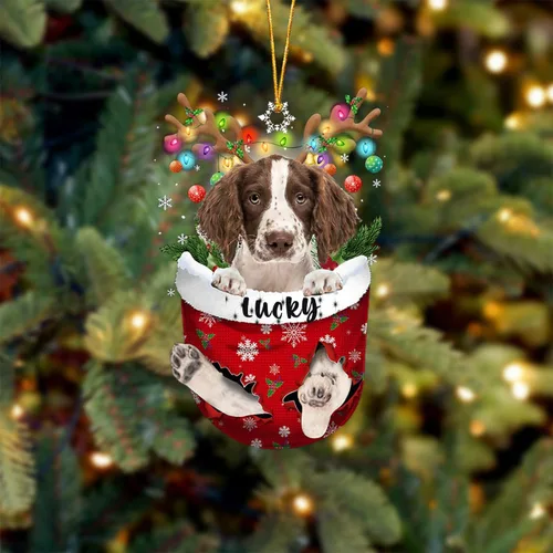 Miniatura 152 de Adorno de Navidad personalizado para perro Airedale Terrier en bolsillo de nieve, adorno para árbol de Navidad, idea de regalo para amantes