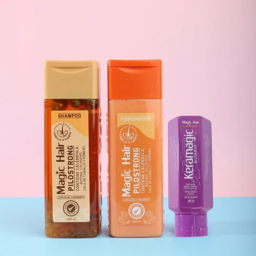 Miniatura 2 de Champú Magic Hair y acondicionador pilostrong + keratina keramagic (paquete de 3) Magic Hair Shampoo Colombia, Magic Hair Colombia