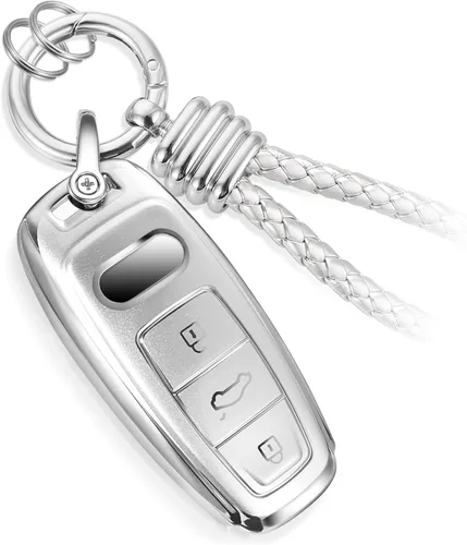 Miniatura 19 de para Cadillac - Funda para llavero con cuerda trenzada metálica, funda suave mejorada para 2020 en adelante CT4 CT5 CT6 XTS XT4 XT5 ATS, etc.