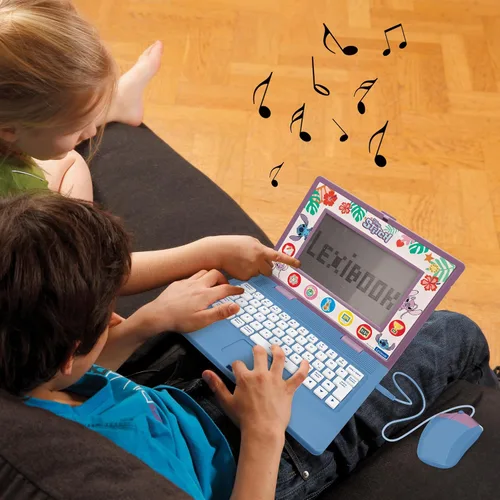 Miniatura 6 de Lexibook, Disney Stitch, portátil bilingüe y educativo español/inglés, juguete para niños, 170 actividades para aprender, jugar juegos y música