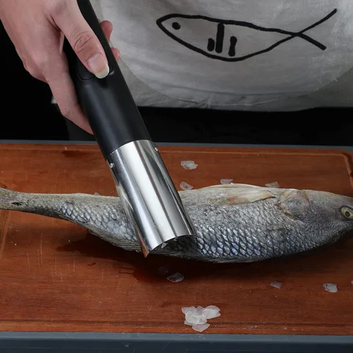 Miniatura 6 de Potente escalador eléctrico de pescado, removedor de pescado inalámbrico para quitar fácilmente las escamas de pescado sin problemas ni desorden