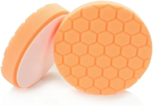 Chemical Guys BUFX_102_HEX4 Hex-Logic Almohadilla de corte mediana-pesada, naranja (almohadilla de 4.5 pulgadas hecha para placas de respaldo de 4