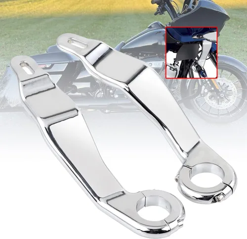 Miniatura 4 de Kits de montaje de soporte de carenado de aleación de zinc cromado compatibles con modelos Harley Road Glide 2015-2023/FLTRX FLTRXS FLTRU
