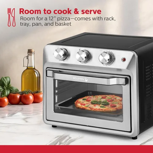 Miniatura 5 de Holstein Housewares Horno de freidora de aire de 21QT. Horno de sobremesa multifunción para tostar, hornear, asar, asar y freír al aire con puerta