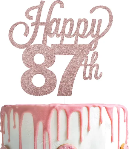 Miniatura 99 de LINGTEER - Decoración para pastel con texto "Happy Birthday 100", color negro
