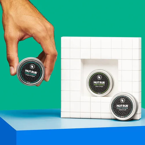 Miniatura 3 de Ballsy Body & Groin Rub, colonia para todas partes, con cera de abejas, aceite de semilla de coco y girasol, océano y aire, 0.85 onzas