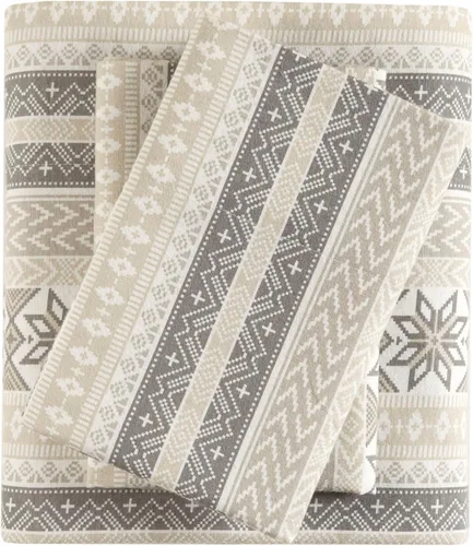 Miniatura 24 de True North by Sleep Philosophy - Sábana de franela acogedora y cálida 100% algodón - Estampado novedoso de animales y estrellas, lindo, ultrasuave