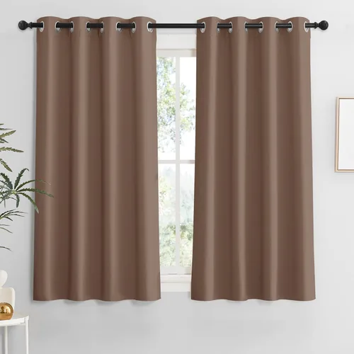 Miniatura 64 de RYB HOME Cortinas opacas de cocina de 36 pulgadas de largo, tratamiento de privacidad para ventanas pequeñas, aislamiento térmico, telón de fondo