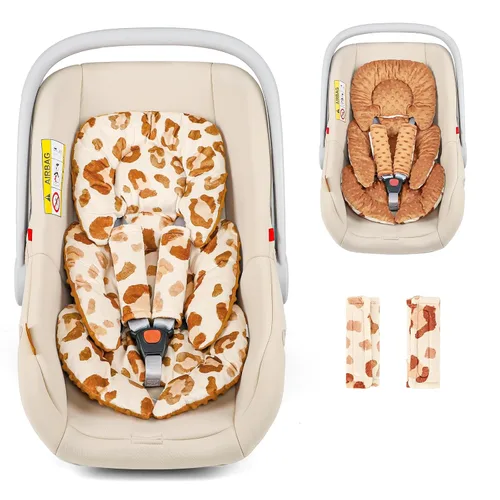 Miniatura 15 de GFU Apoyo para la cabeza del asiento de coche para recién nacido, 2 en 1 Apoyo para la cabeza y el cuerpo del asiento de coche para bebé
