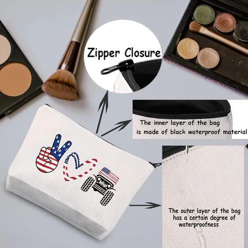 Miniatura 2 de TSOTMO Bolsa de cosméticos con cremallera para automóvil, regalo de carreras para amantes de vehículos, bolsa de aseo para viajes de carreras