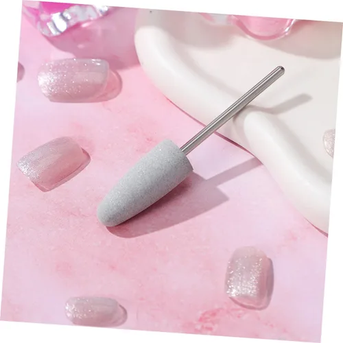 Miniatura 5 de POPETPOP 2 unids Bits Nail Grinding Head Silicon Bit para Nail Drill Manicura Set para máquina de manicura eléctrica