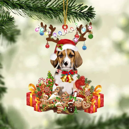 Miniatura 45 de Nazenti Adorno de Navidad personalizado de reno de Alaskan Malamute – Adorno de perro personalizado para amantes de las mascotas, acrílico plano
