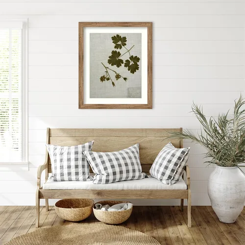 Miniatura 4 de Amanti Art Vision Studio - Lienzo decorativo para pared, 36 x 30 pulgadas, hojas prensadas en lino I por Vision Studio, arte de pared de naturaleza