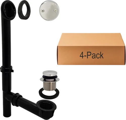 Miniatura 18 de Westbrass 593144-62 Kit de drenaje de residuos de baño con punta tubular de 1-1/2 pulgadas, color negro mate, paquete de 1