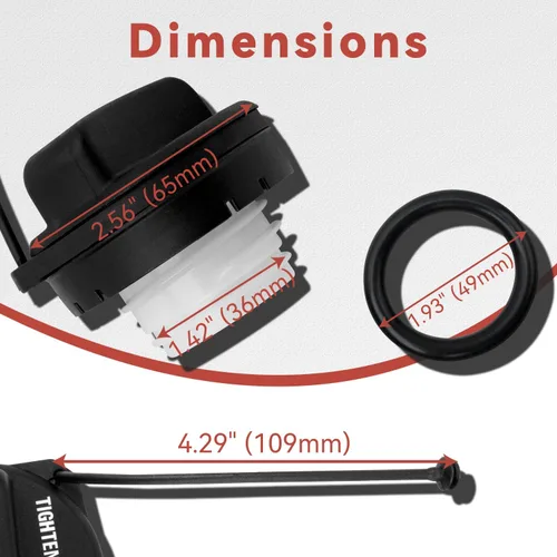 Miniatura 7 de Tapa de Gas Reemplazo Tedrs para Honda: 17670 - T3W - A01 Civic Accord Odyssey Fit HRV HR-V CRV CR-V Pilot Crosstour Insight 2006-2020 OEM Fit