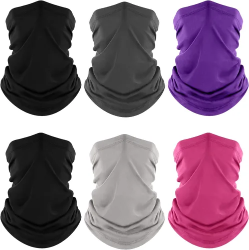 Miniatura 28 de Fuinloth Polaina para el cuello, paquete de 6 unidades de máscara facial con protección UV refrescante para hombres y mujeres
