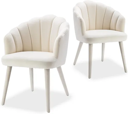 Miniatura 15 de chairus Juego de 2 sillas de comedor de terciopelo, modernas tapizadas de mediados de siglo, cómodos sillones decorativos para dormitorio, cocina