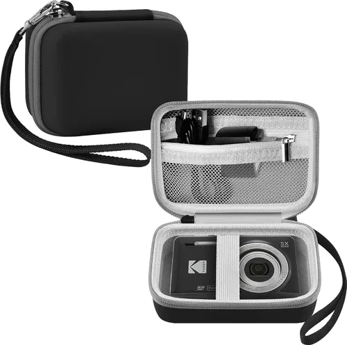 Leayjeen Funda para cámara digital compatible con KODAK FZ55 FZ45 44MP 1080P Point & Shoot, funda protectora dura portátil para adolescentes y Negro