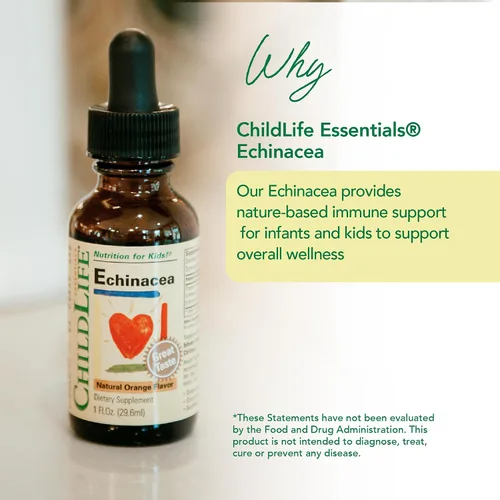 Miniatura 3 de CHILDLIFE ESSENTIALS Echinacea for Kids - Gotas de equinácea para niños, tintura de vitaminas, suplemento sin alcohol para bebés, niños pequeños