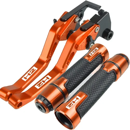 Miniatura 8 de DOUKI Para Kawasaki H2 H2R 2015 2016 motocicleta freno corto embrague palancas embrague embrague empuñaduras manillar extremos CNC accesorios