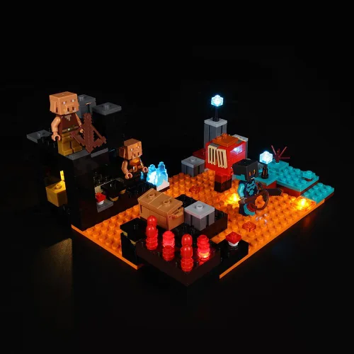 Miniatura 7 de Kyglaring Kit de luz LED compatible con Lego The Nether Bastion 21185 - Accesorios de iluminación mejorados para bloques de modelo 21185