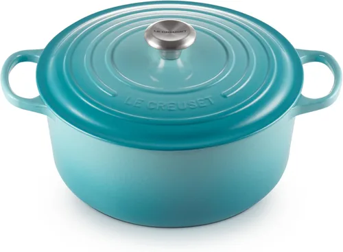 Miniatura 32 de Le Creuset Horno holandés redondo de hierro fundido esmaltado, 4.5 cuartos de galón, Marsella Marseille