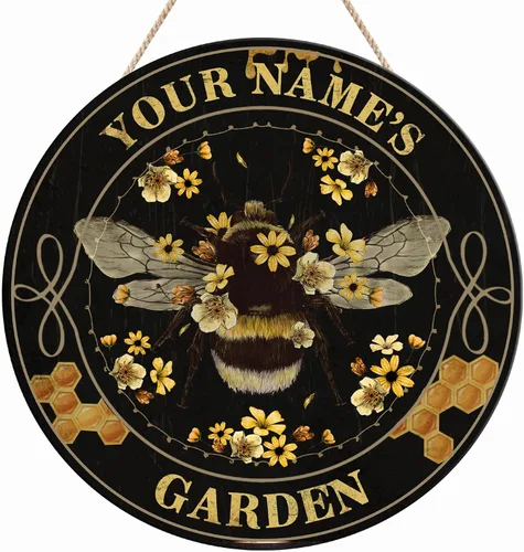 Miniatura 19 de Placa de pared personalizada de madera de abeja de miel, regalos para apicultores, letrero de granja de res, letrero de abeja, decoración de abeja