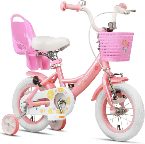 Miniatura 25 de Glerc Maggie Girls Bike, 12-20 Inch Kids Bike for 2-13 Years Old Children, Princess Style Kids Bicycle with Doll-Seat & Basket & Training Wheels
