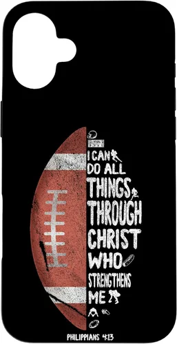 Miniatura 22 de iPhone 13 I can do all things through Christ Philippians 4:13 - Funda de fútbol