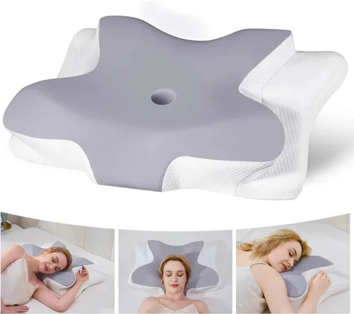 Miniatura 2 de Almohada de alivio PILOW de espuma viscoelástica, almohada ergonómica de espuma viscoelástica, almohada cervical para el cuello para hombre y mujer