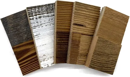 Miniatura 3 de Tablones de madera de granero, paneles de pared de madera para decoración de granja, tablones de madera recuperada de dos capas pegadas