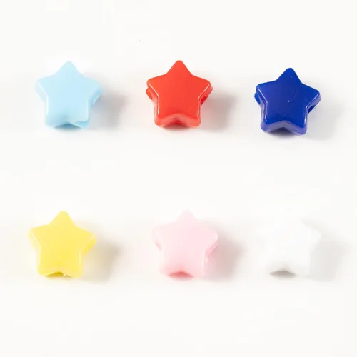 Miniatura 3 de 500 piezas Gxueshan con cuentas acrílicas de 6 colores mixtos de 13 mm con agujero grande para hacer joyas, pulseras, collares, aretes, llaveros