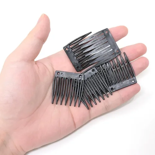 Miniatura 6 de Honbay 60 piezas de 7 dientes de plástico para boda, velo de novia, peines para peluca, accesorios para tocados, moño, moño, chignon, accesorios