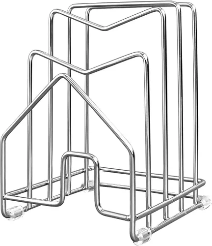 Miniatura 11 de SUNFICON Estante para tabla de cortar, organizador de tablas de cortar, soporte para tapas de ollas, bandeja fina para hornear, bandeja de secado 1